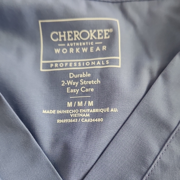 Cherokee Blue Scrub Top - Picture 5 of 5